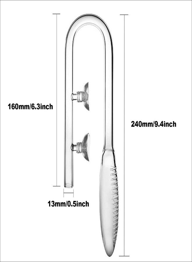 Caylingdee Glass Lily Pipe Inflow Outflow Set Aquatic Violet Inflow Pipe for Aquarium Planted Tank Aquascaping 13mm for 12/16mm(1/2" ID) Tubing - Image 2